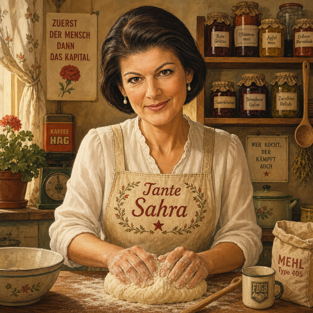 Sahra Wagenknecht – satirische Karikatur